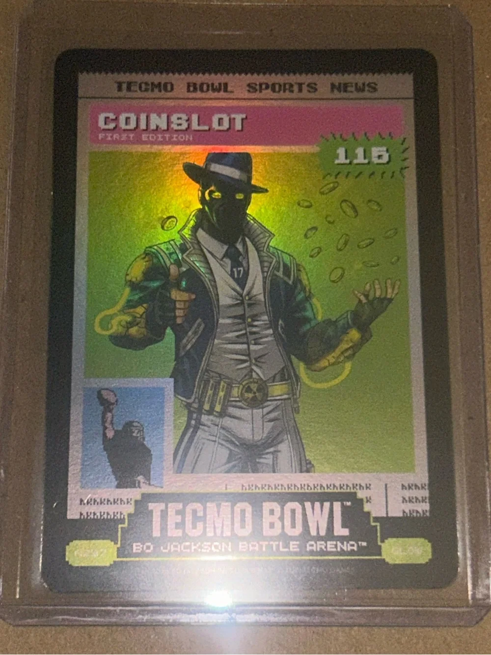 Coinslot Tecmo Bowl Bo Jackson Battle Arena 115 Power Glow N237 SSP
